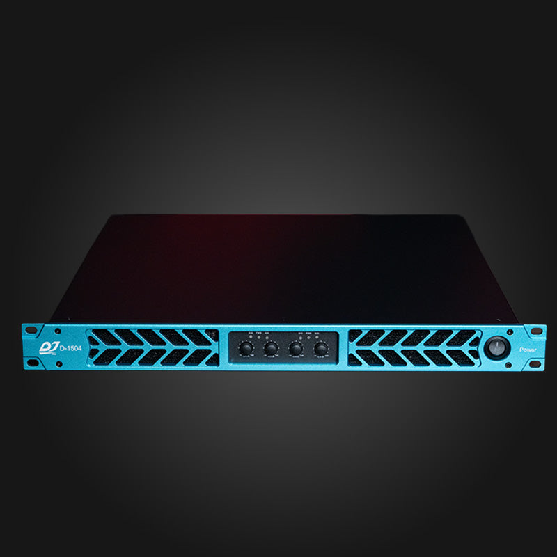 DjPro D-1504 - amplificador 4 canales clase D 1.500W RMS por canal, detalle del producto