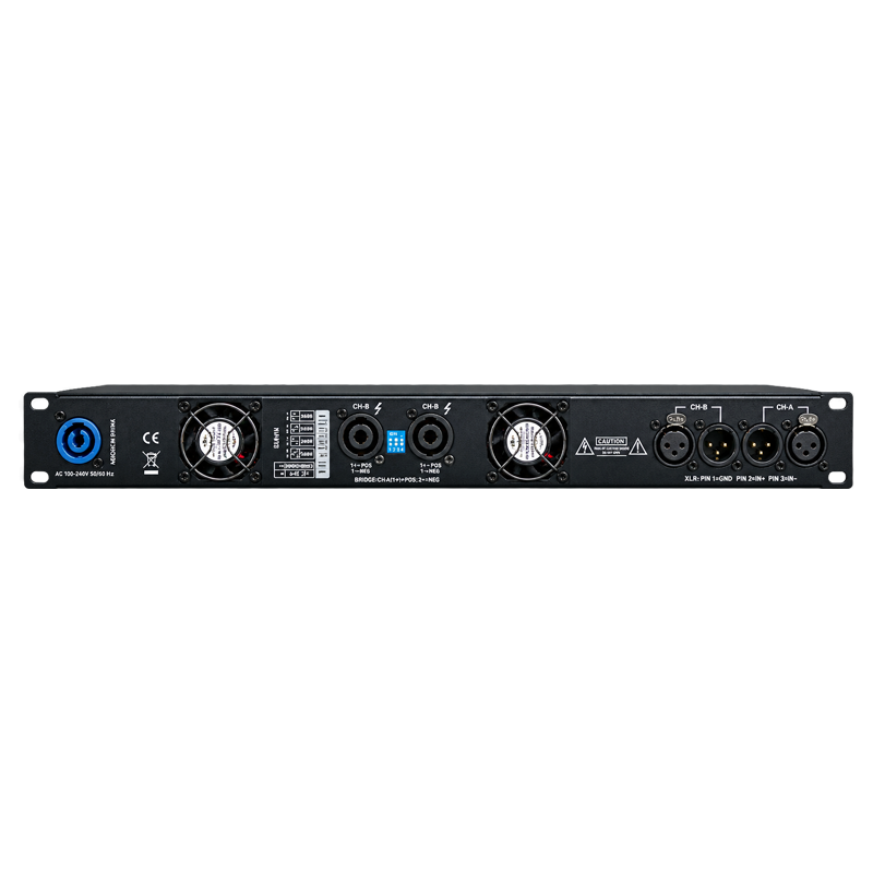 DJPro D-802, vista posterior de conexiones