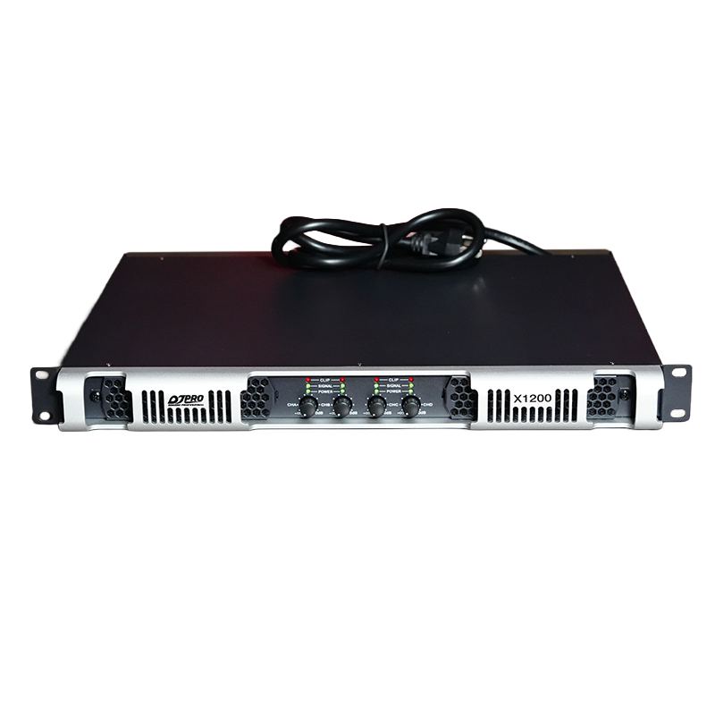 DjPro X 1200 - amplificador 4 canales clase D 800W RMS por canal, panel frontal