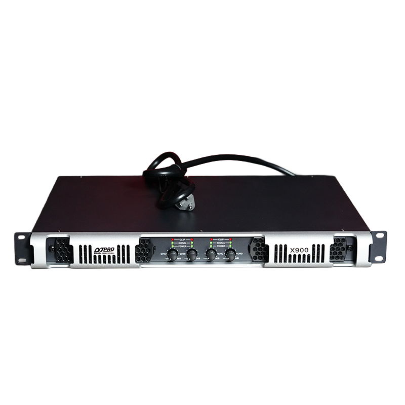 DjPro X 900 - amplificador 4 canales clase D 600W RMS por canal, panel frontal